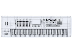 music workstation roland fantom 7 3D Model
