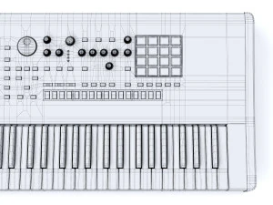 music workstation roland fantom 7 3D Model