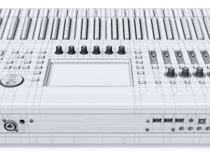 music workstation roland fantom 7 Modelo 3D