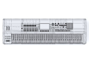 music workstation roland fantom 8 3Dモデル