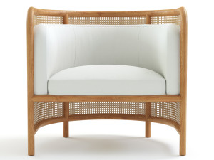 fields cane back accent chair 3D 模型