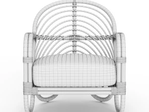 etta rattan chairs 3D Model