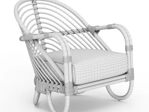 etta rattan chairs 3D Model