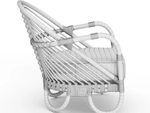 etta rattan chairs 3D Model