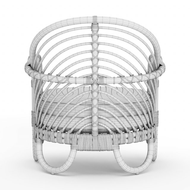 etta rattan chairs 3D in 3DExport