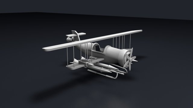 aircraft bomber plane Modello 3D .c4d .max .obj .3ds .fbx .stl .blend 