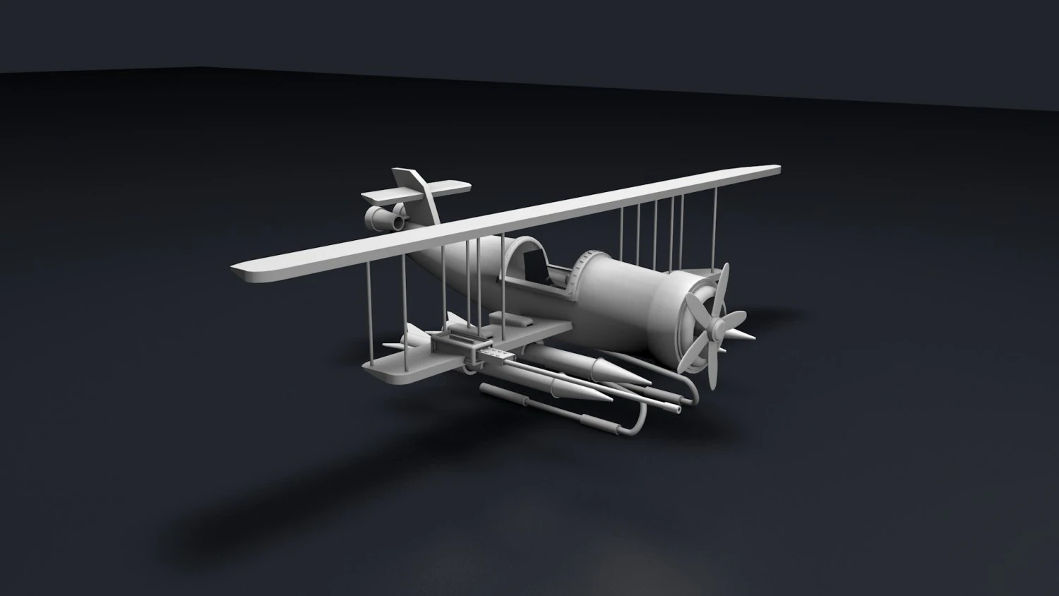 aircraft bomber plane 3D Model .c4d .max .obj .3ds .fbx .stl .blend 