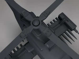 military attack helicopter 3D Model