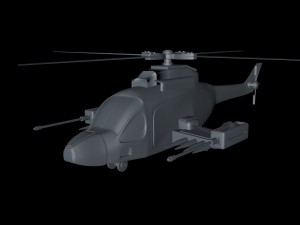 military attack helicopter 3D Model
