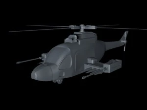 military attack helicopter 3D Model