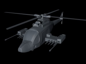military attack helicopter 3D Model