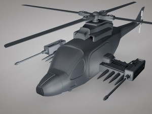 military attack helicopter 3D Model