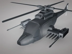 military attack helicopter 3D Model