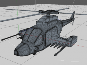 military attack helicopter 3D Model
