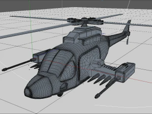 military attack helicopter 3D Model