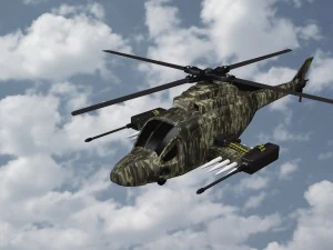 군사 공격 헬리콥터 3D 모델