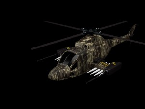 military attack helicopter 3D Model