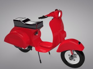 vespa scooter low-poly Model 3D
