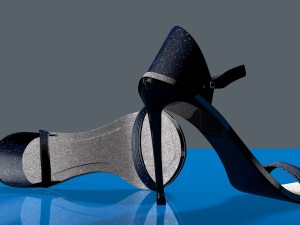 high heel ladies sandal Model 3D