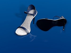 high heel ladies sandal Model 3D