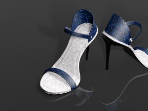 high heel ladies sandal Model 3D