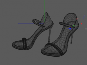 high heel ladies sandal Model 3D