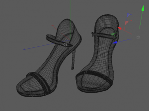 high heel ladies sandal Model 3D