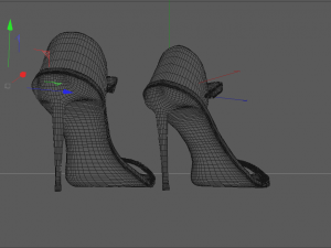 high heel ladies sandal Model 3D
