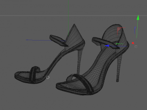high heel ladies sandal Model 3D