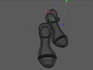 high heel ladies sandal Model 3D