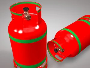 gas cylinders industrial tank 3D Model