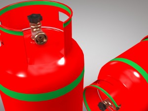 gas cylinders industrial tank Modello 3D