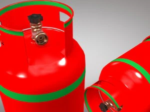 gas cylinders industrial tank 3D Model