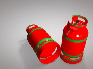 gas cylinders industrial tank 3D Model