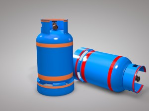 gas cylinders industrial tank 3D Model