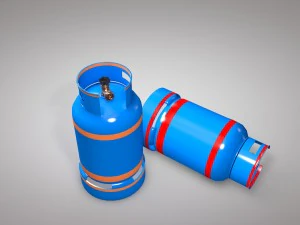 gas cylinders industrial tank 3D Model