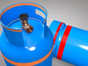 gas cylinders industrial tank 3D Model