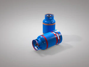 gas cylinders industrial tank 3D Model