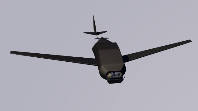 uav military drone Modelo 3D .c4d .max .obj .3ds .fbx .stl .blend 