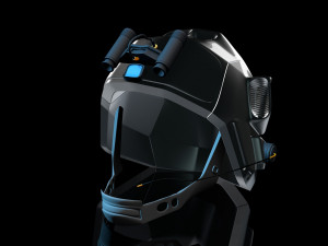 sifi military helmet ing whit night vision device 3Dモデル