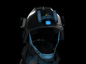 sifi military helmet ing whit night vision device 3Dモデル