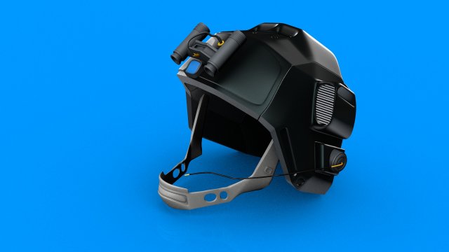 sifi military helmet ing whit night vision device 3D Model .c4d .max .obj .3ds .fbx .lwo .lw .lws