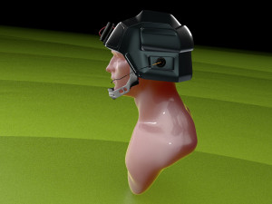 sifi military helmet ing whit night vision device 3Dモデル