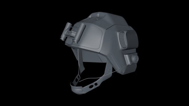 Download sifi military helmet ing whit night vision device 3D Model