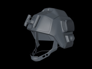 sifi military helmet ing whit night vision device 3Dモデル
