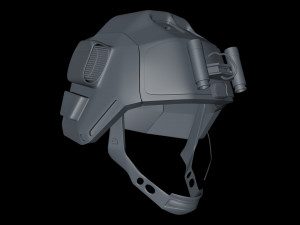 sifi military helmet ing whit night vision device 3Dモデル