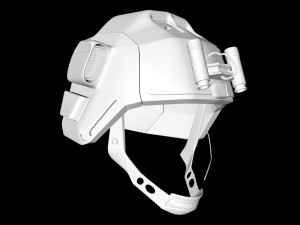 sifi military helmet ing whit night vision device 3Dモデル