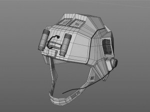sifi military helmet ing whit night vision device 3Dモデル