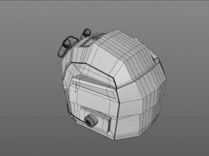 sifi military helmet ing whit night vision device 3Dモデル