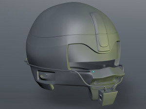 sifi military helmet 3D Модель